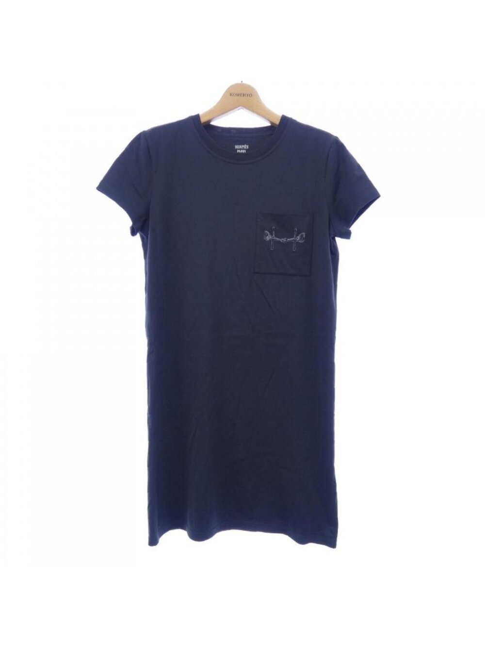 Hermes Cut Dress Navy